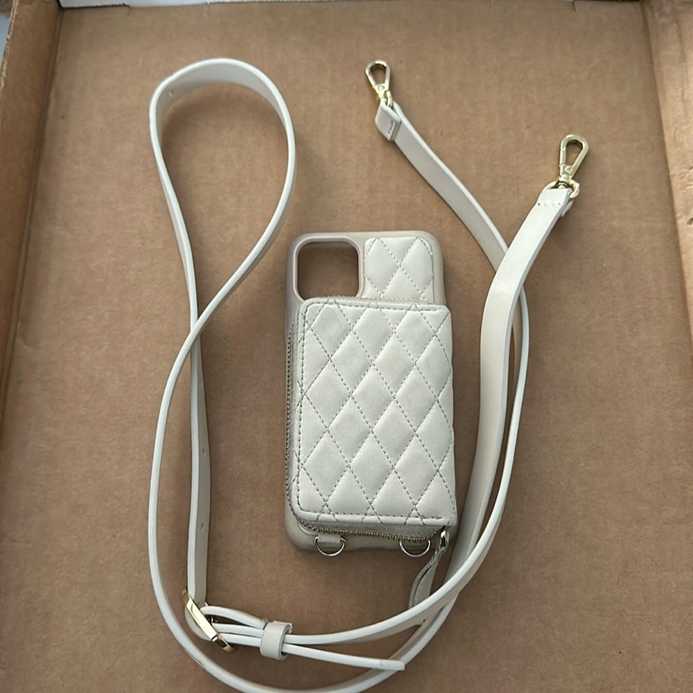 LAMEEKU Compatible with iPhone 11 Case Wallet - Beige